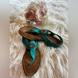 Maurice’s Woman’s Teal Sandals Size 8m